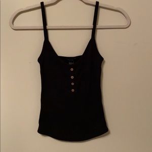 Black buttoned tank